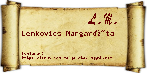 Lenkovics Margaréta névjegykártya